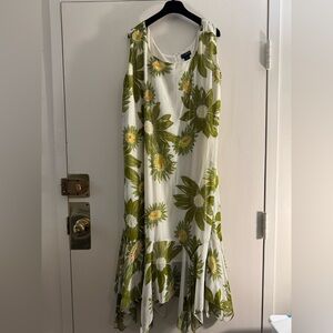 Y2K Eva Blue Plus Fairy Floral Dress with Sequins! Size 32W